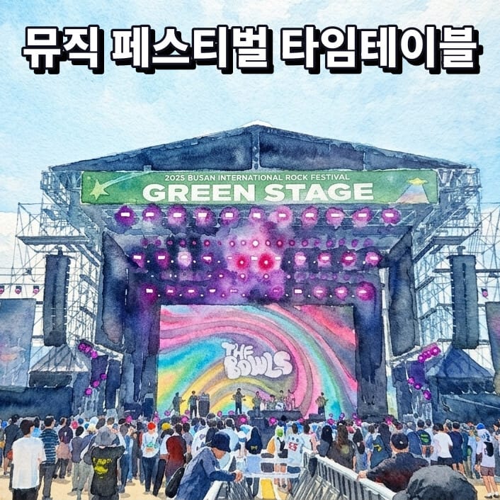 뮤직페스티벌 타임테이블 커버 이미지